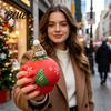 Sensory Fidget Stress Relievers Christmas Tomato Bear Squeeze Toy for Relief Cute TPR Decompression Collectible Holiday Themed Figurines Figure with