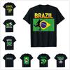 Brazil 2022 National Football Team Soccer Brazilian Fan 100 Cotton TShirt Men Women Short Sleeve T Shirt Tees For Fans Gift