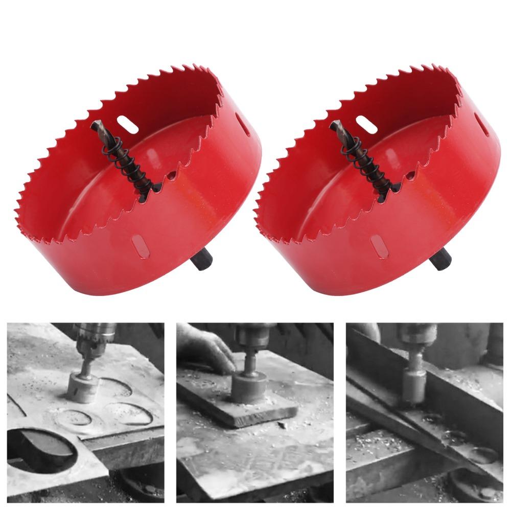 2 Stück 110mm / 4,3in Lochbohrer-Set 105mm / 4,1in Bohrer Lochsäge Lochöffner Werkzeug Für Blech