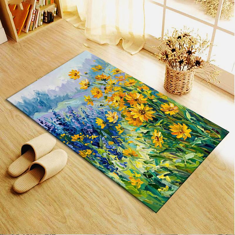 2025 New Healing Flower Carpet Rug for Living Room Bedroom Home Sofa Decoration,Kids play Non-slip Floor Mat
