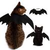 Halloween Niedliche Haustierkleidung Schwarze Fledermausflügel Geschirr Kostüm Cosplay Katze Hund Halloween Party für Heimtierbedarf