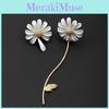 Nature Inspired Daisy Alloy Earrings With Unique Asymmetric Design For Women