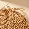 Minimalist 316L Stainless Steel Gold Anklet Double Layer Waterproof Foot Chain For Women Beach Party Jewelry