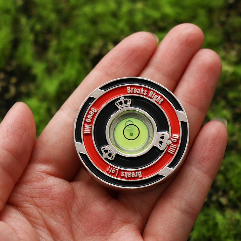 Two-sided Golf Green Reader Kirsite Golf Ball Marker Golf Accessories Golf Hat Clip Marker  Girl