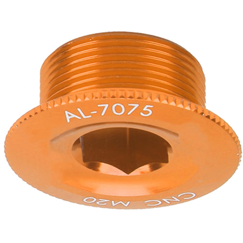 2pcs Crank Cover Screw Cap Aluminum Alloy M20 Mountain Bike Bicycle Crank CoverGold
