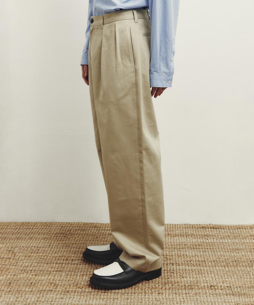 YOUTH 2-Pleated Chino Pants - Beige