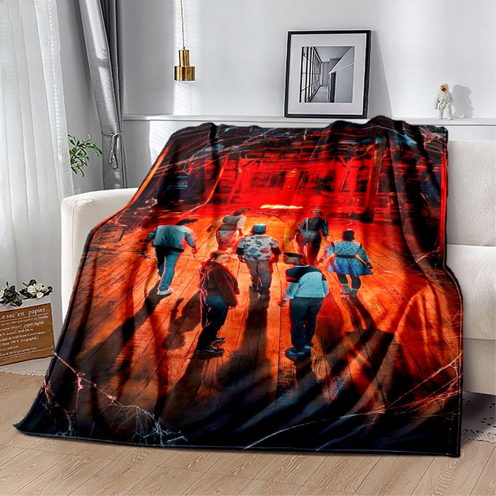 Stranger Things Blanket Suitable for sofas,travel, living rooms also a good gift for friends and family Suitable for all seasons.