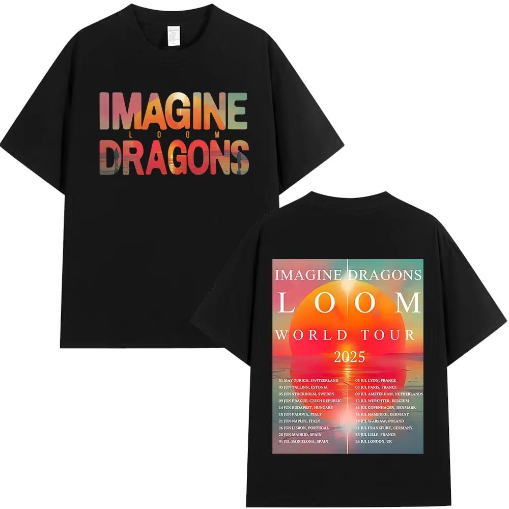 Rockband Imagine Dragons Musikalbum T-Shirt Mode Hip Hop T-Shirt Männer Frauen Baumwolle Komfort Kurzarm T-Shirts Streetwear