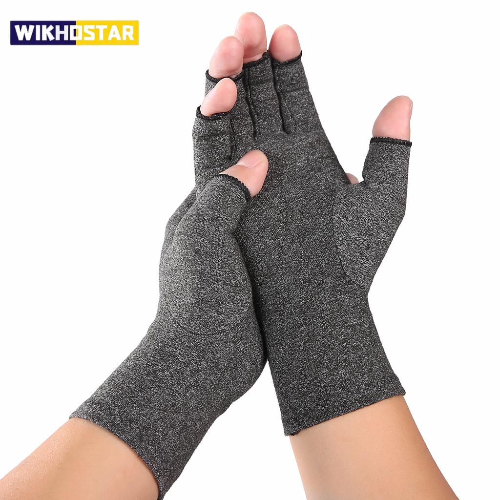 Relieve Hand Discomfort with 1pair Fingerless Compression Gloves