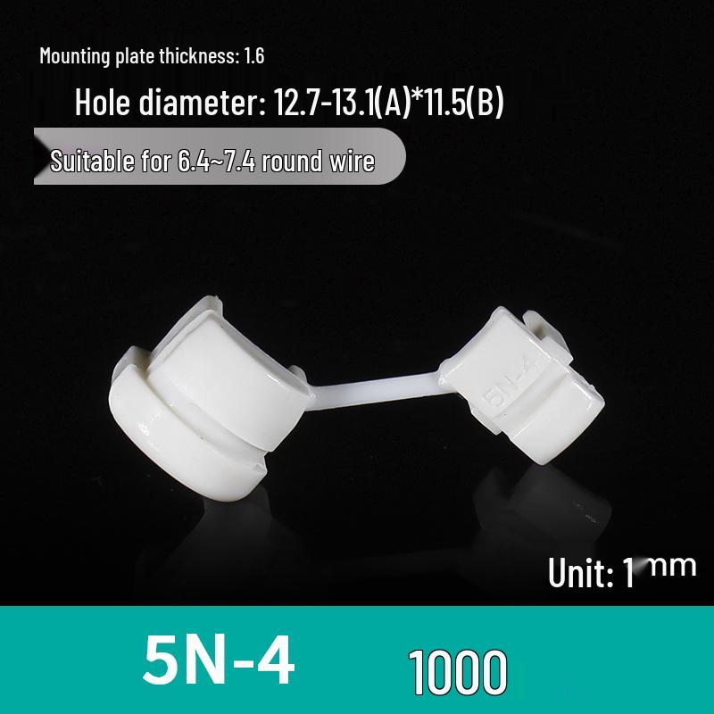 Nylon Cable Clip Set: Power Cord Buckle, Flat Cable Holder, Wire Protector, Cable Tie Tube for Electric Wires