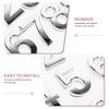10Pcs ABS Number Door Plaques Modern Bright Design Easy Install House Room Number Signboard 0- 5Cm Signboard