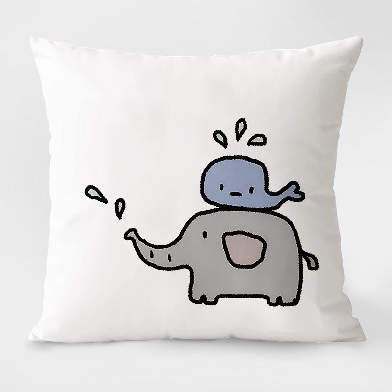 Cute Cartoon Animal Simple Pillowcase Dormitory Decoration Office Living Room Sofa Home Pillowcase