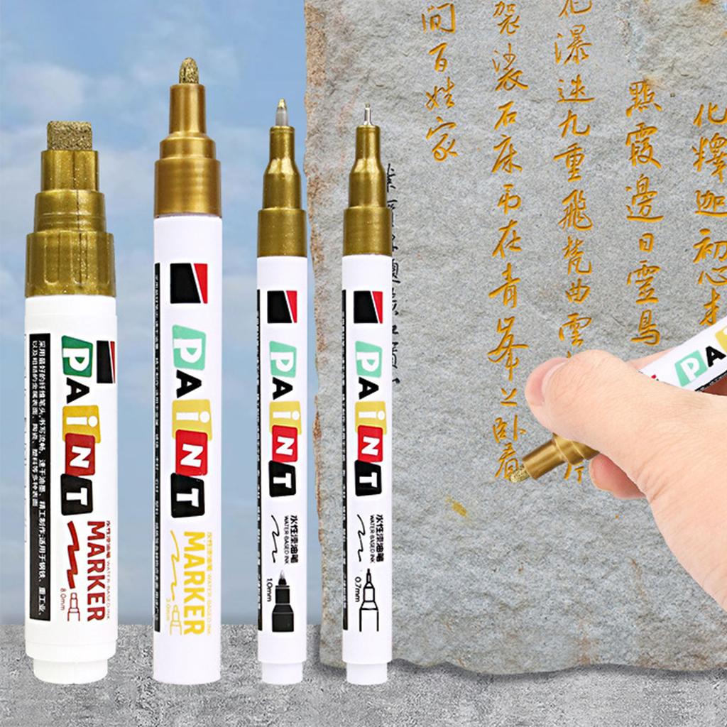 3Pcs Monument Paint Pen Sunproof Waterproof Stone Marker Pen For Writing Coloring On Tombstones Gravestone Restoration