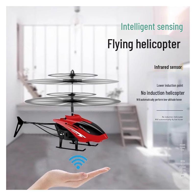Induction Gesture-Controlled Hovering Helicopter Toy for Kids - Drop-Resistant