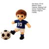 Beaded Football Player DIY Kit, 3D Tiny Beaded Figure Craft Kit, Cute Mini Soccer Player Bead Craft Set for Beginners Teens Adults