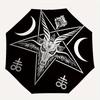 Devil's Sigil Baphomet Goat Pentagram T-Shirt Occult SymbolUmbrella, Portable 3-Fold Compact Umbrella,Christmas Gift ES501