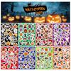 160pcs 8 Sheets Christmas Halloween Easter Stickers Laser Bunny Egg Cartoon Holographic Waterproof Removable Vinyl Sticker Decor