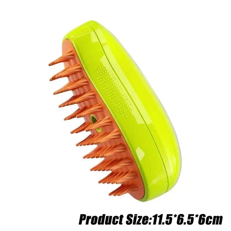 Electric Pet Spray Massage Brush 3-in-1 Steamer Comb for Dogs Cats Grooming Removing Tangled Loose Hair Anti-Static Cleaning