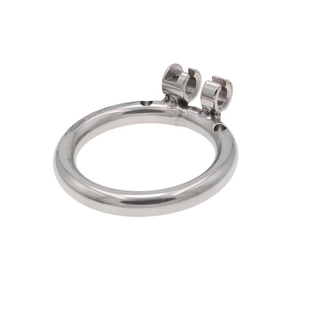 Stainless Steel Chastity Lock with Snap Ring Two Flat Round and Oval Can Be Equipped with a Variety of Headstall SM Sex Toys