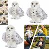Adorable Wizard Snowy Owl Plush Toy Soft Stuffed Doll For Kids Christmas Gift