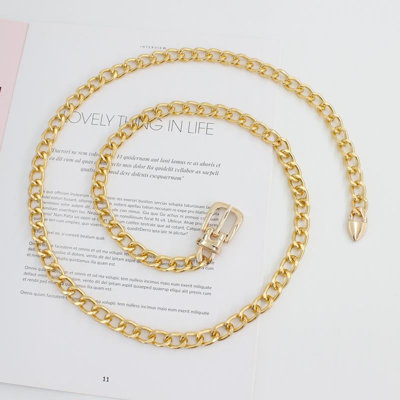 Hollow Metal Belt Men'S And Women'S Hip Hop With Suit Dress Decorative Waist Chain