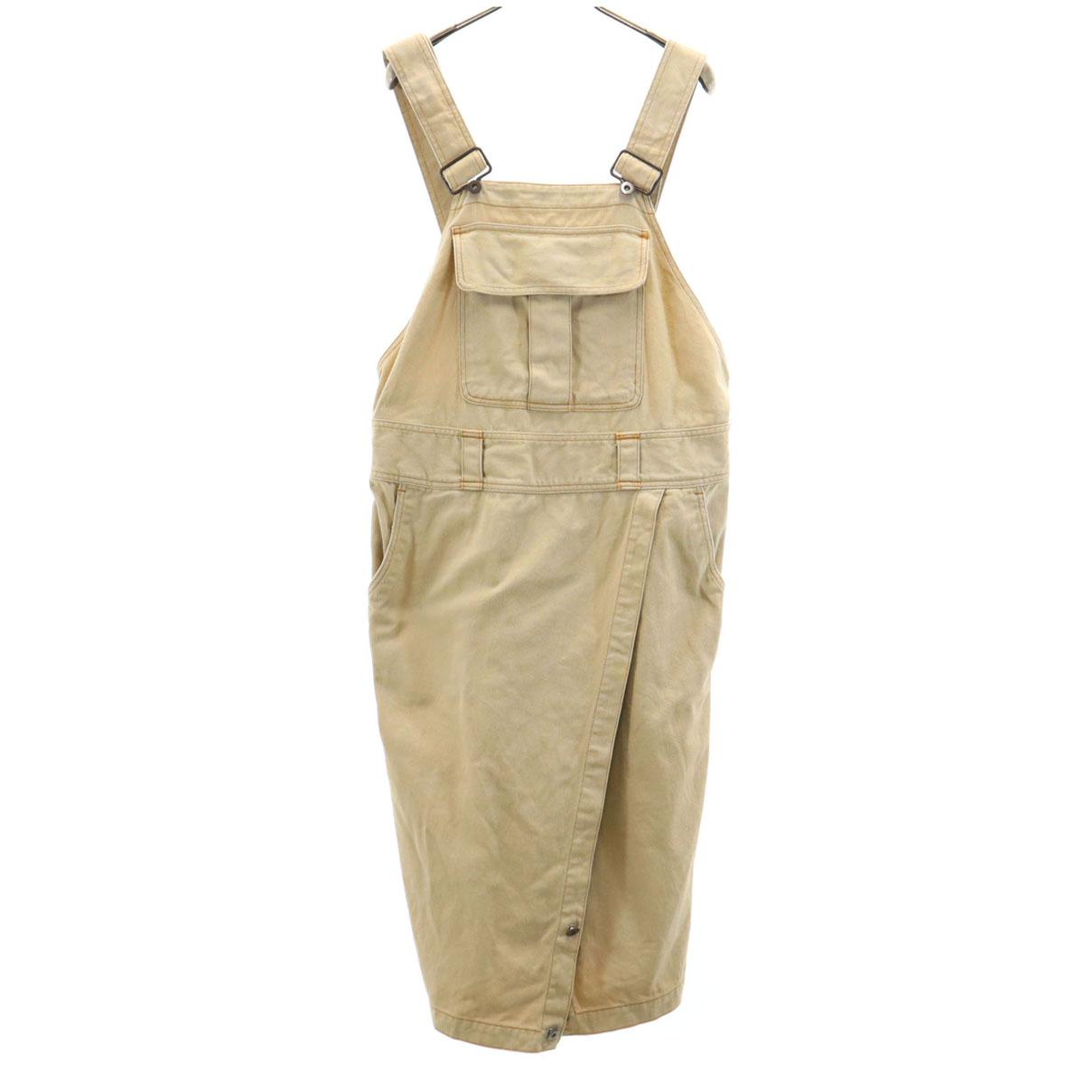 

и.с. ISSEY MIYAKE 90-е Сделано в Японии Старый сарафан M бежевый 2WAY Женский Б/У