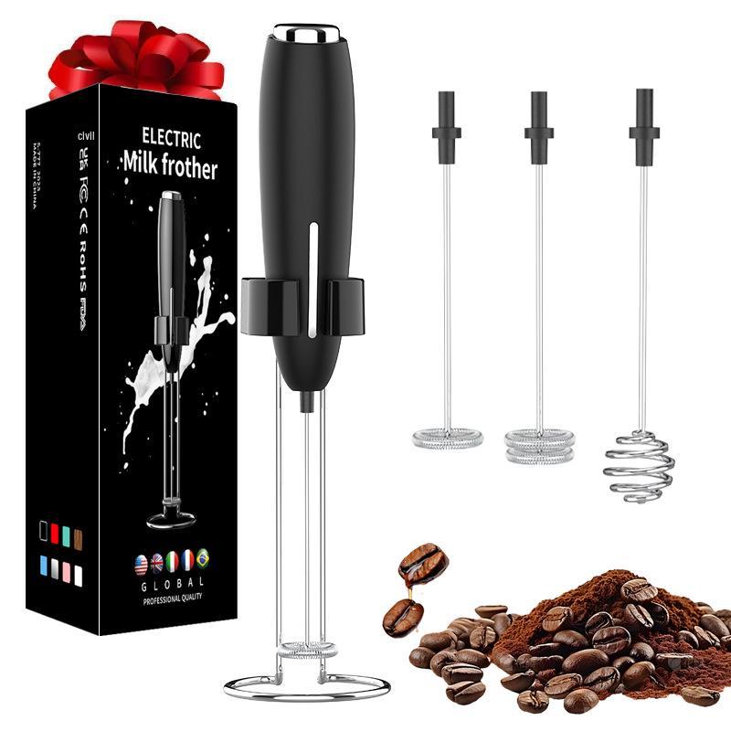 Electric Milk Frother & Mini Whisk - Portable Coffee Frother & Egg Beater