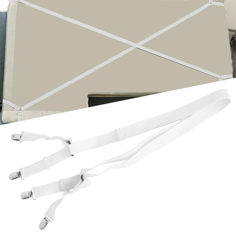 2PCS Bed Sheet Holder Antislip Fixing Buckle Adjustable Elastic Straps Clips