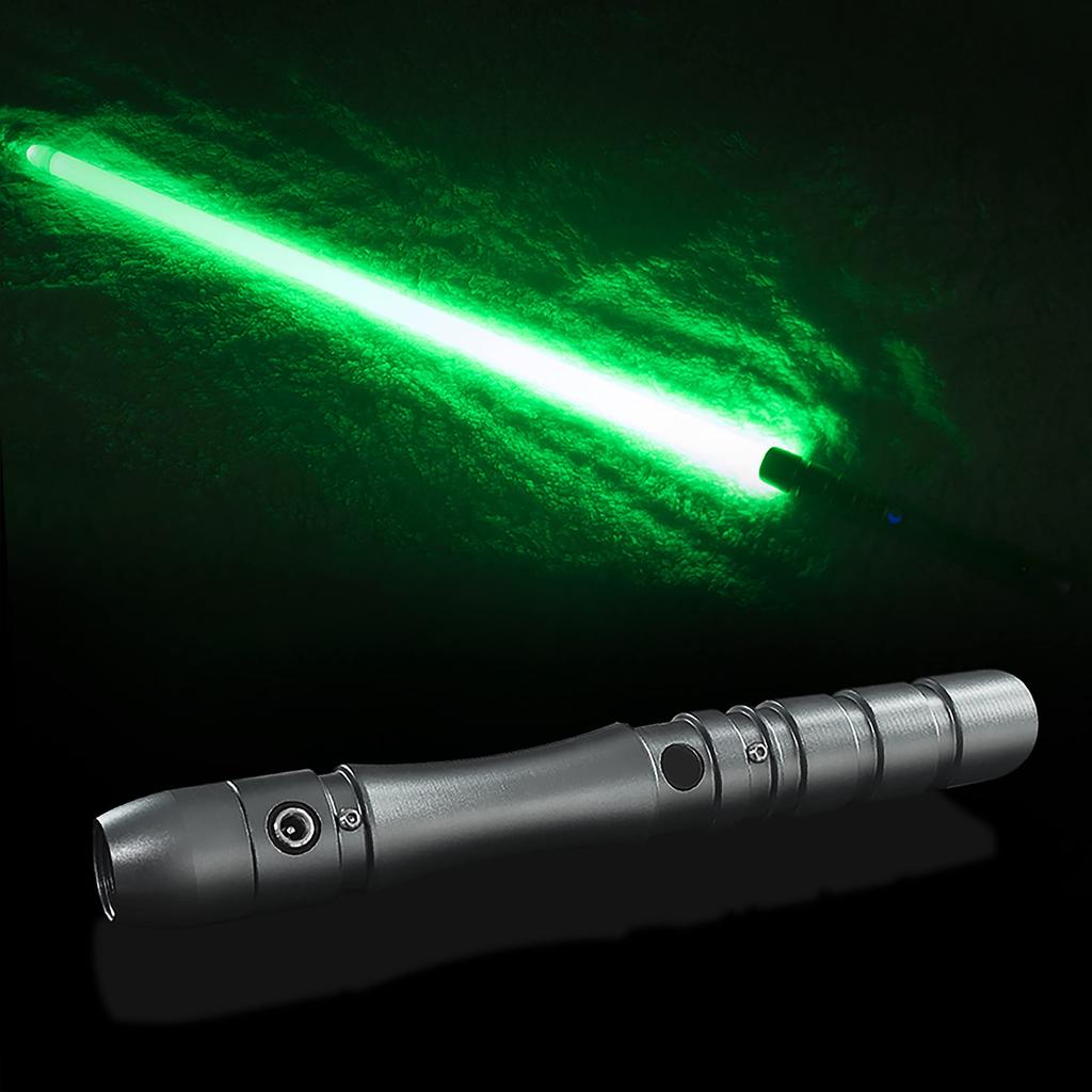 YDD Jedi Sith Aluminum Handle LED Lightsaber with 16 Color Battle Ready Switching, (Gray Handle)