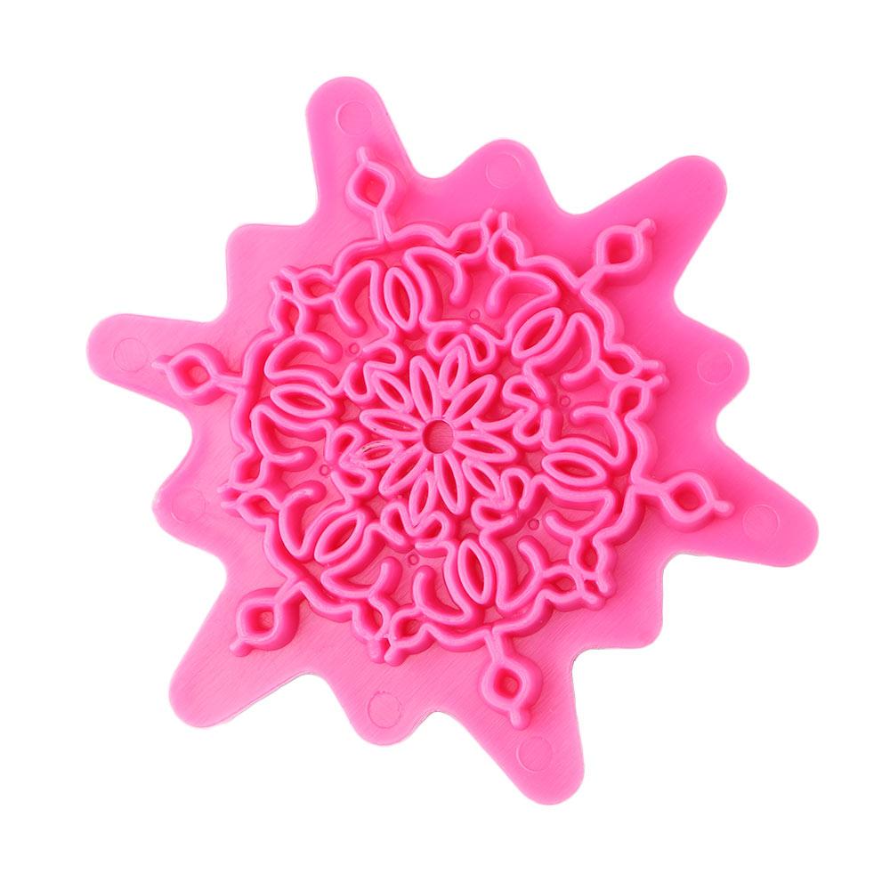 5pcs/set Dotting Tools DIY Lace Pattern Embossing Clay Molds Clay Sculpture Stamp Tool Mould