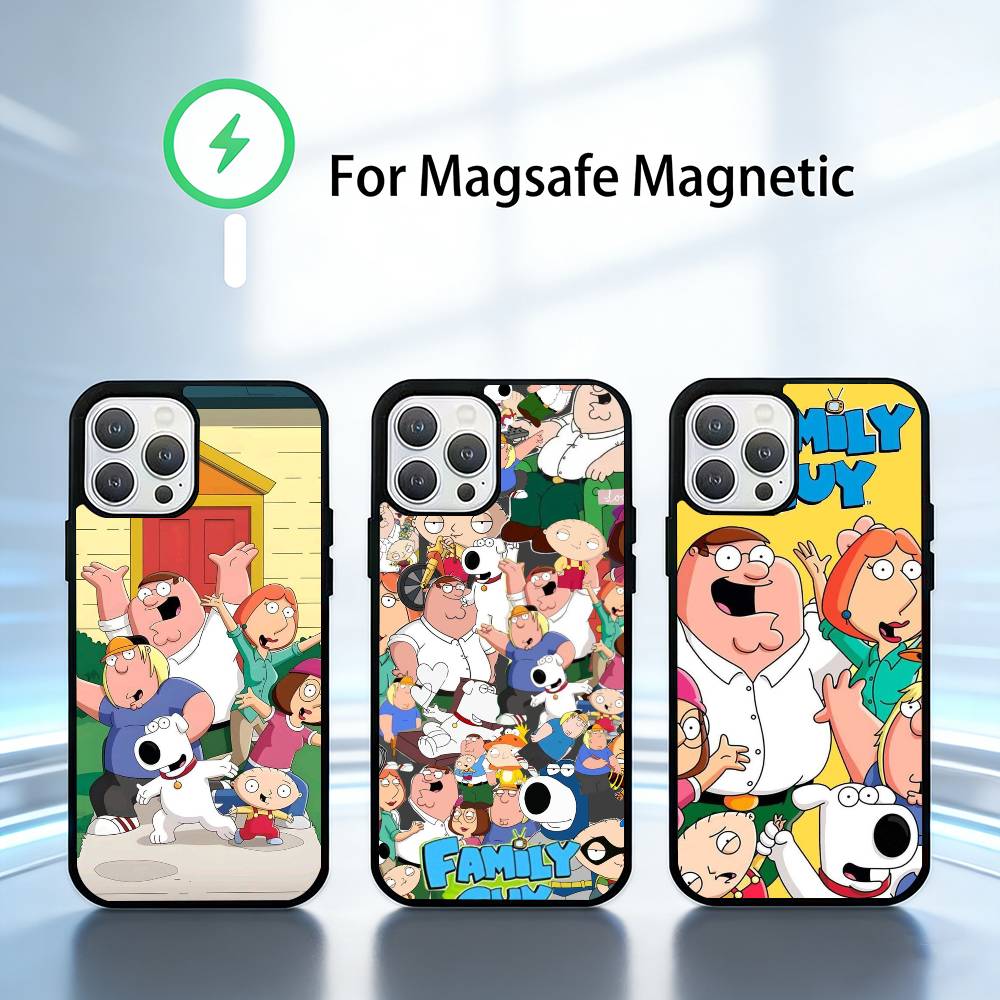 Family Guy Phone Case For iPhone17,16,15,14,13 Plus,Pro Max Magnetic For Magsafe Wireless Charging