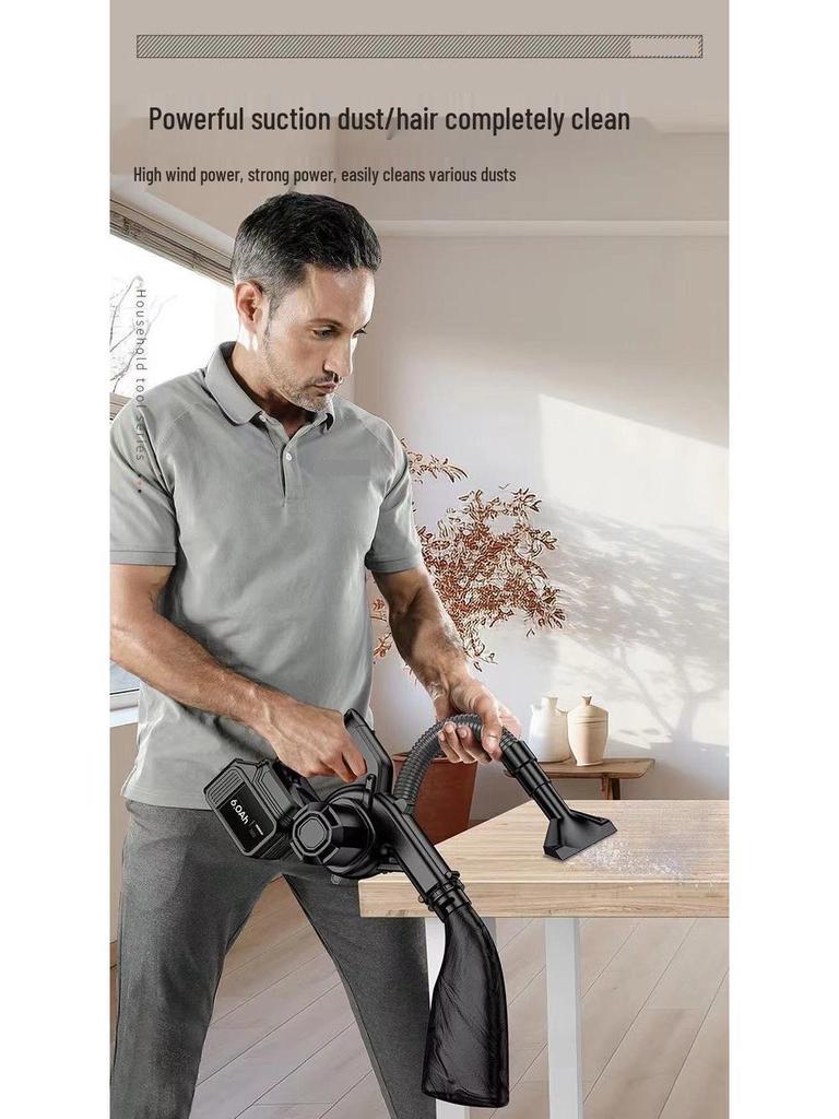 High-Power Rechargeable Lithium Battery Blower for Dust Removal and Vacuuming in Homes, Computers, and Cars