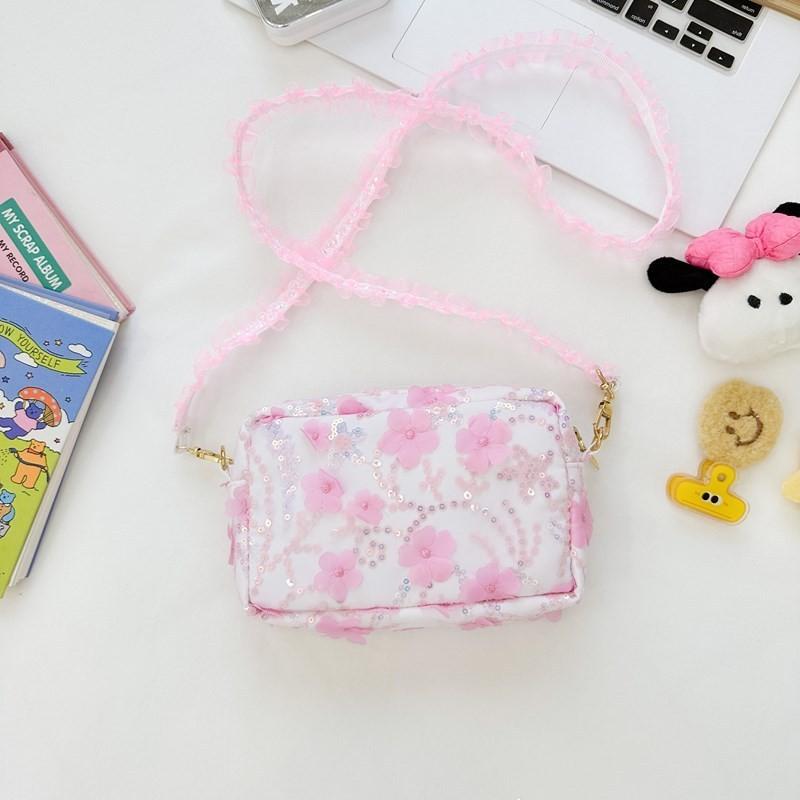 Sparkling Floral Kids Bag Adorable Fairy Shoulder Crossbody Bag For Girls 2024