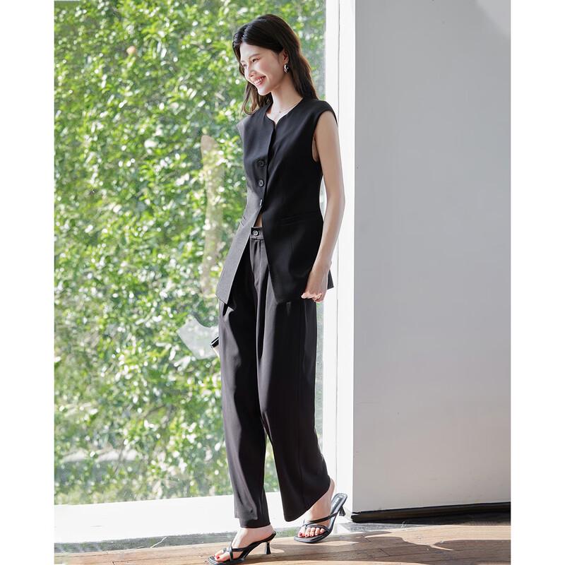 TERRE BLEUE Women's Sleeveless Vest and Pants Set