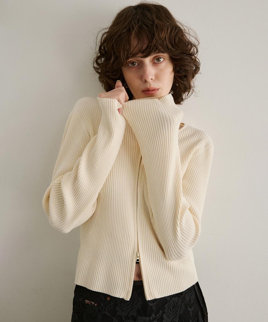 Vanone Atelier Kn4286 Two-Way Closure Knit_Light Beige