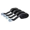 Cargo Straps Lashing Strap Zinc Alloy Nylon 4PCS Balck With Cam Buckle Ratchet Tie Downs Strapping Cargo Trailer Management