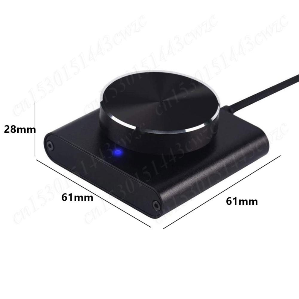 USB Volume Control Knob Audio Controller with Play/Pause/Back/Forward Volume Control Adjuster with USB Cable for Windows/ Os