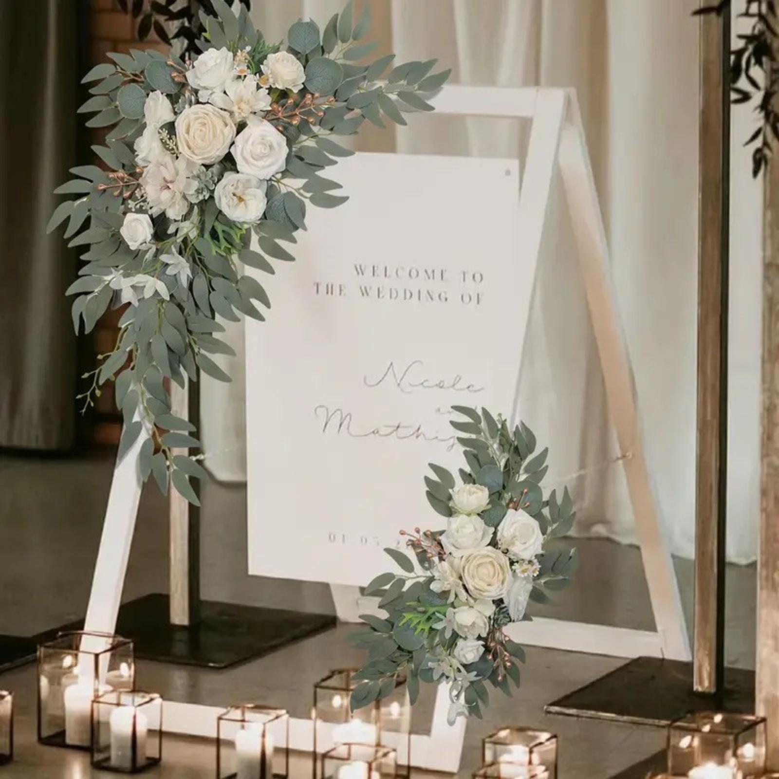 

Simulation Bouquet Chair Back Flower High-end Wedding Table Staircase Decoration Handmade DIY Finished Product One Size