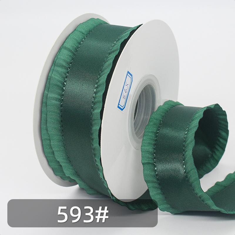 Hot Selling 40 Mm Skirt Shaped Ribbons Gift Wrapping Wedding Christmas Solid Colors DIY 25 Yards Per Roll