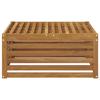 Outdoor Footstool Natural 79 x 79 x 37 cm Solid Acacia Wood