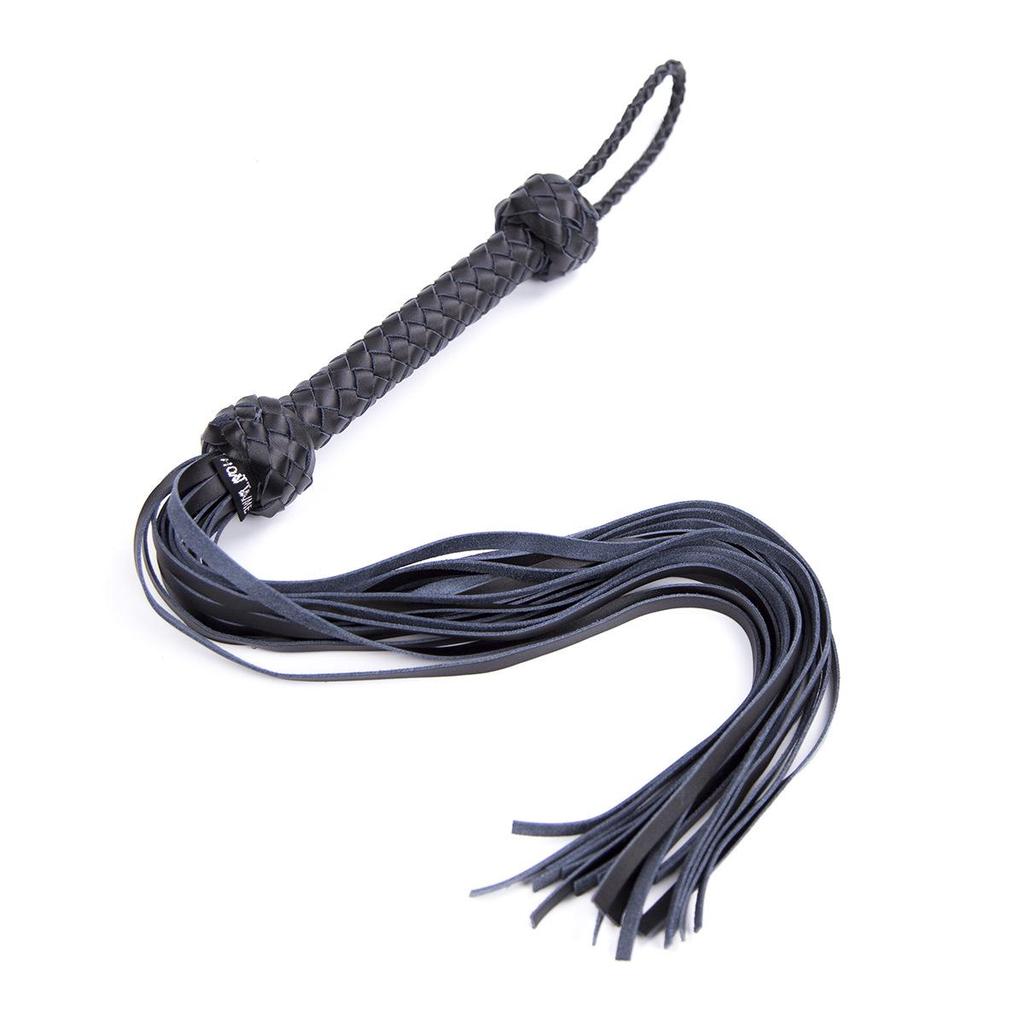 Adult Leather Flirting and Domination Whip - Cowhide and Horsewhip Restraint Toy