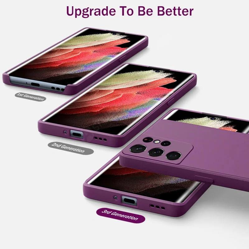 Neue Flüssigsilikon-Schutzhülle für Samsung Galaxy S24, 23, 22, 21, 20 Ultra Plus, FE, A54, A53, A52 (4G, 5G): Weiche, stoßfeste und leichte Hülle
