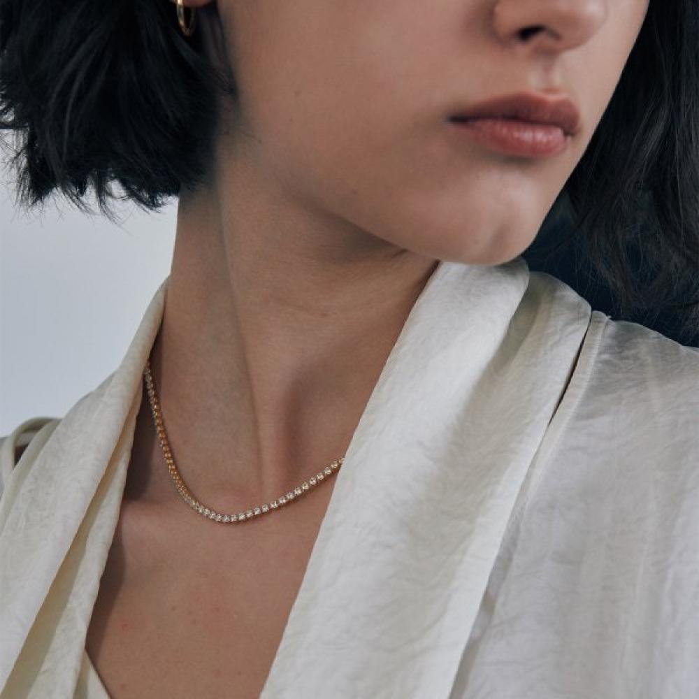 Verte 925 Silver   Ronde Dew Necklace  Gold  un.Silver.210