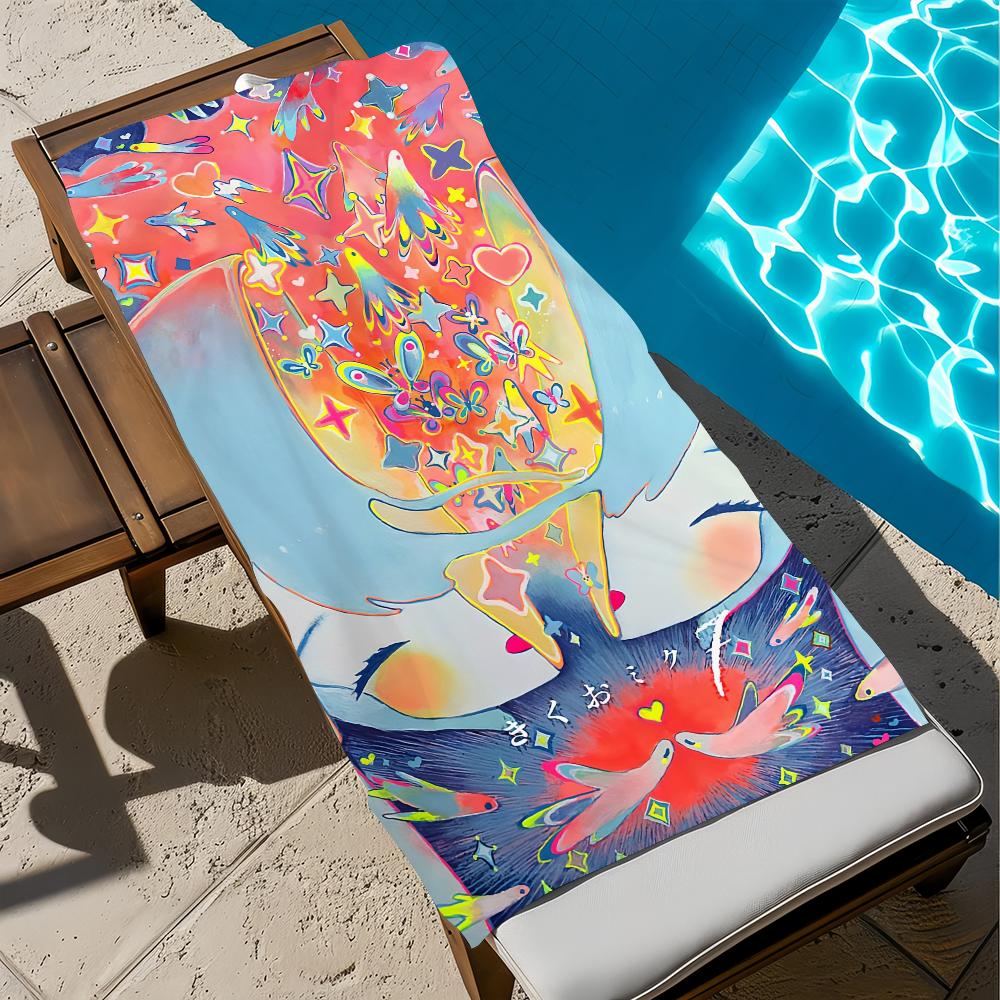 Singer K-Kikuo-o Towel Beach Quick Dry Soft Pool Towels Gift for Travel Gym Shower Camping sports