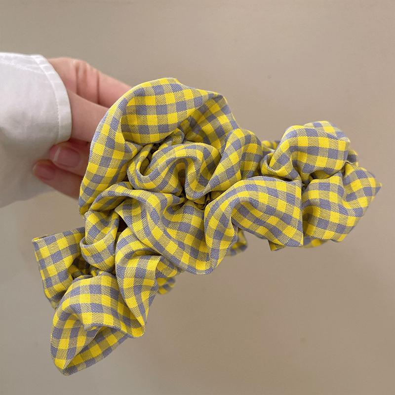 

1 шт. корейская клетчатая тканевая заколка-облачко, новая высокотемпераментная заколка для волос, заколка-акула, ободок на затылке