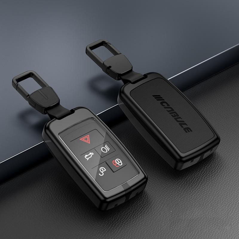 

Interior Mouldings Car Aluminium Alloy Car Key Fob Cover Case For Land Rover Range Rover Discovery 5 Sport For Jaguar XEL E-PACE