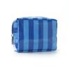 Mini Waterproof PVC Striped Makeup Bag Easy To Clean Travel Toiletry Organizer for Kids Teens Adults Use