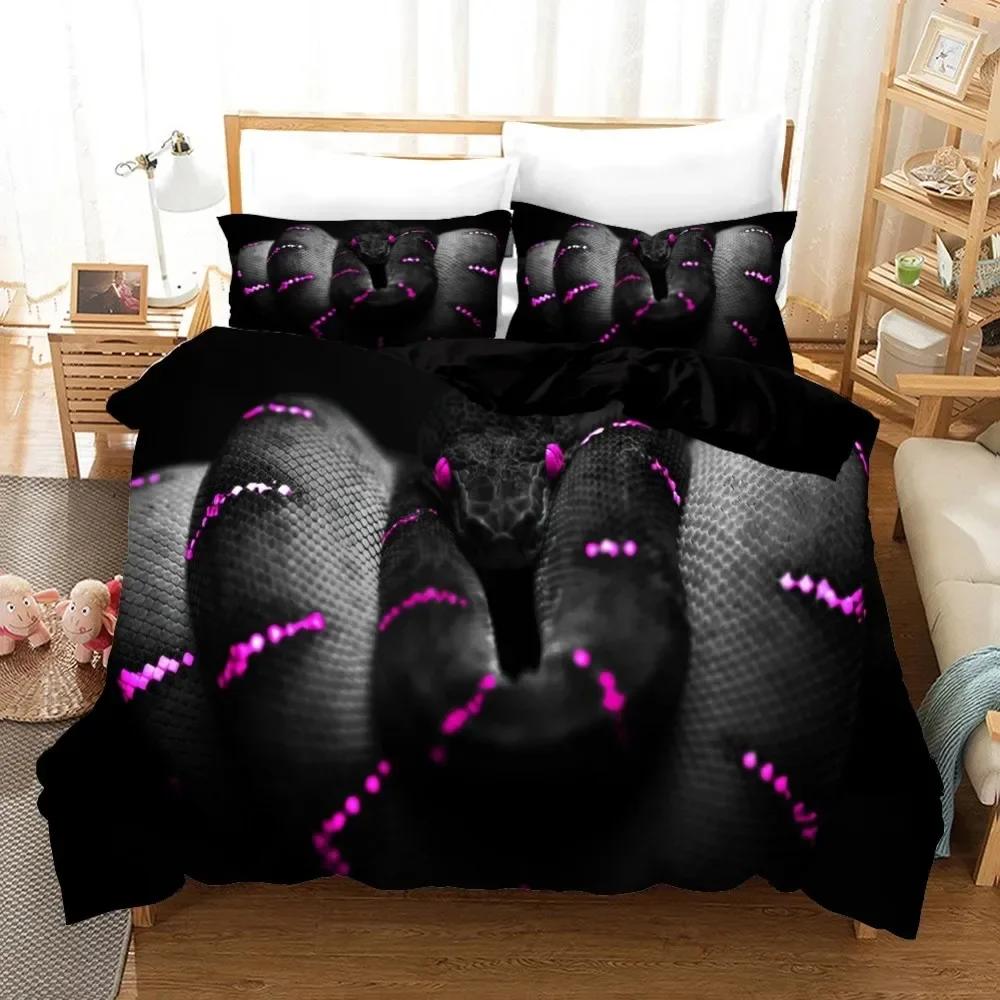 

Animal Green Snake Comfortable Duvet Quilt Cover Pillowcase Bedding Set Children Bedroom Decoration Home Textile 70x133cm