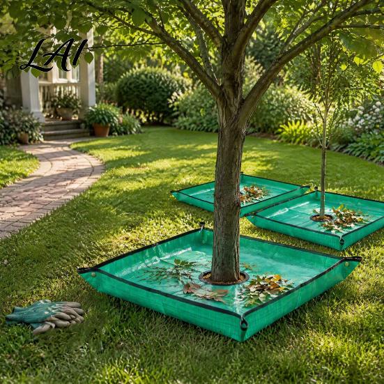 Gardening Supplies for Yard Work Landscape Pruning Tarp Waterproof PE Leaf Collection Blanket Windproof Outdoor Courtyard Collector Center