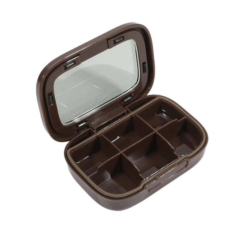 Portable Travel Storage Box Travel Week Medicine Box Transparent Sealed Moisture Proof Plastic Travel Medicine Storage 4/6 Grids